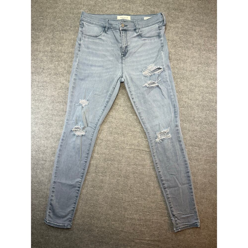 Pacsun Women’s Jegging’s-Size 28/Blue Jeans/Super Stretch/Gray/Distressed